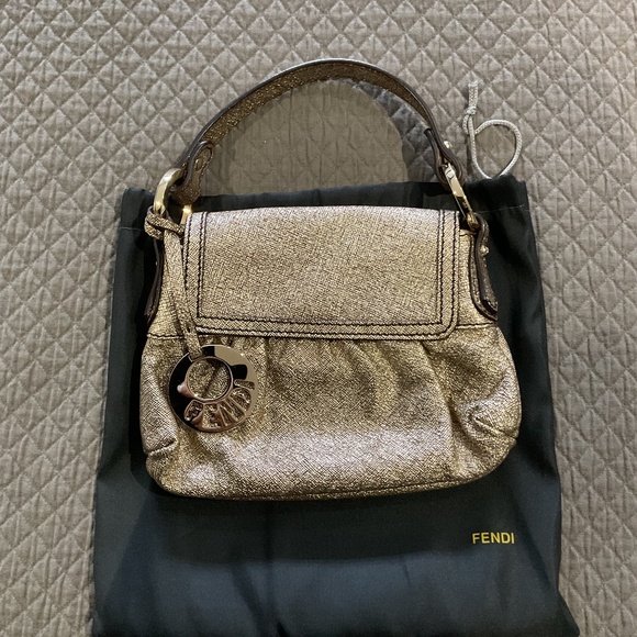 Fendi Gold Metallic purse - Picture 1 of 2